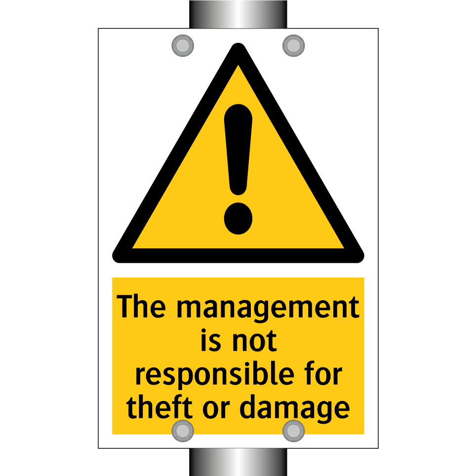 The management is not responsible for theft or damage