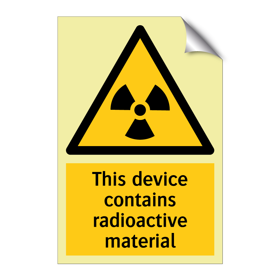 This device contains radioactive material