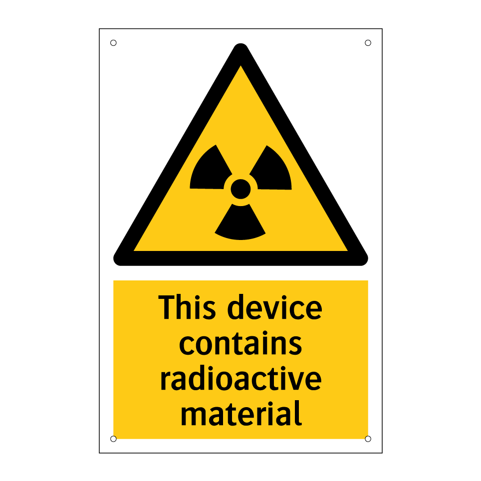 This device contains radioactive material