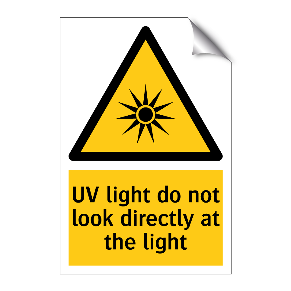 UV light do not look directly at the light