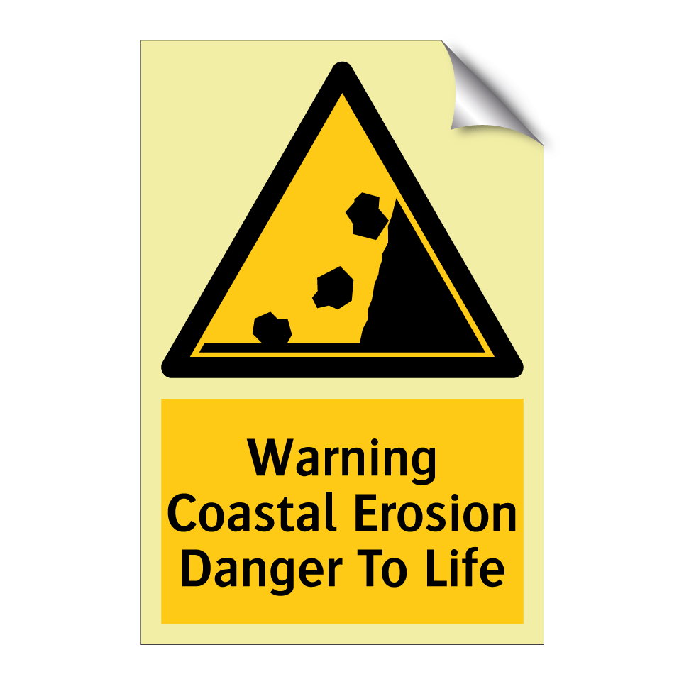 Warning Coastal Erosion Danger To Life