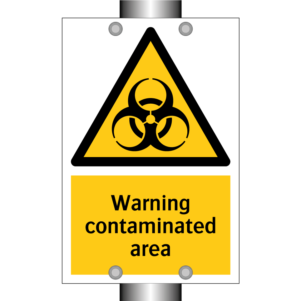 Warning contaminated area