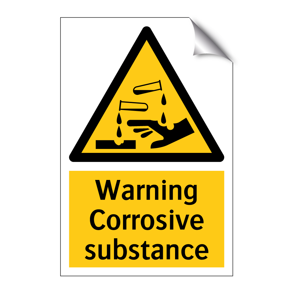 Warning Corrosive substance
