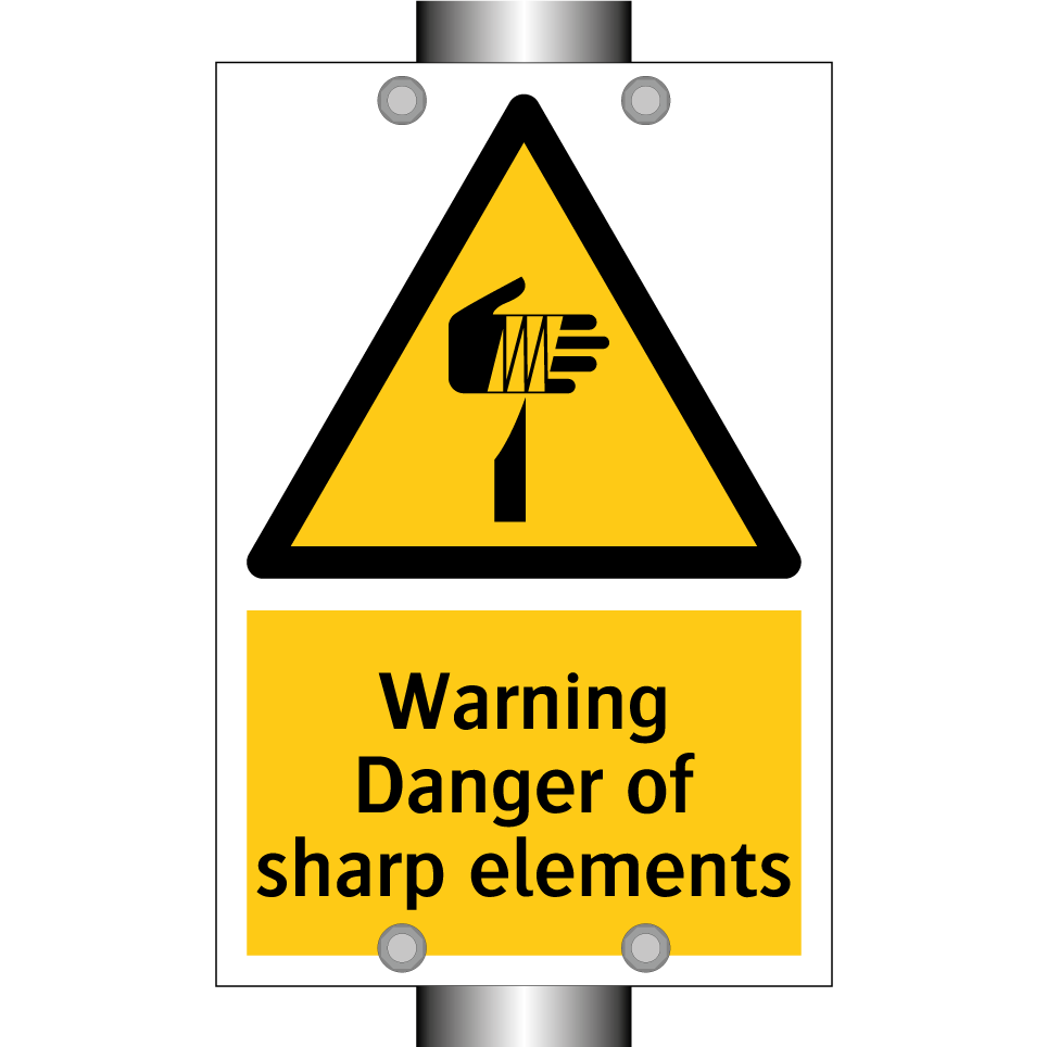 Warning Danger of sharp elements