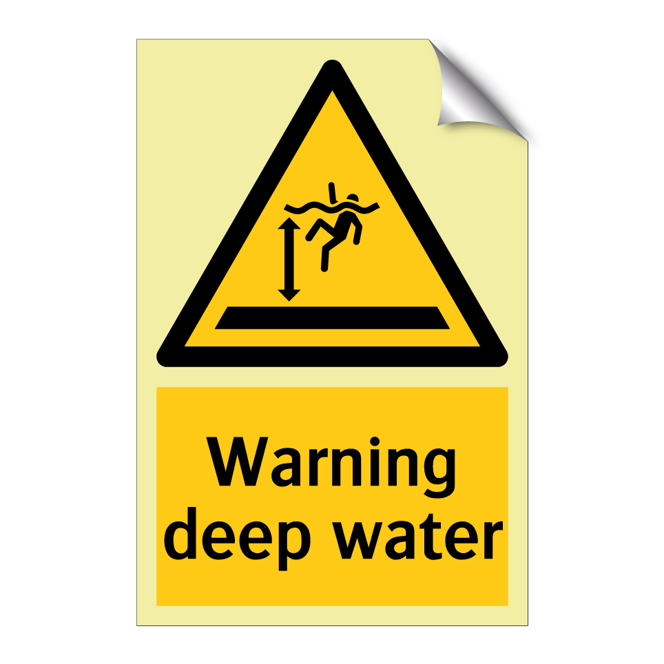 Warning deep water