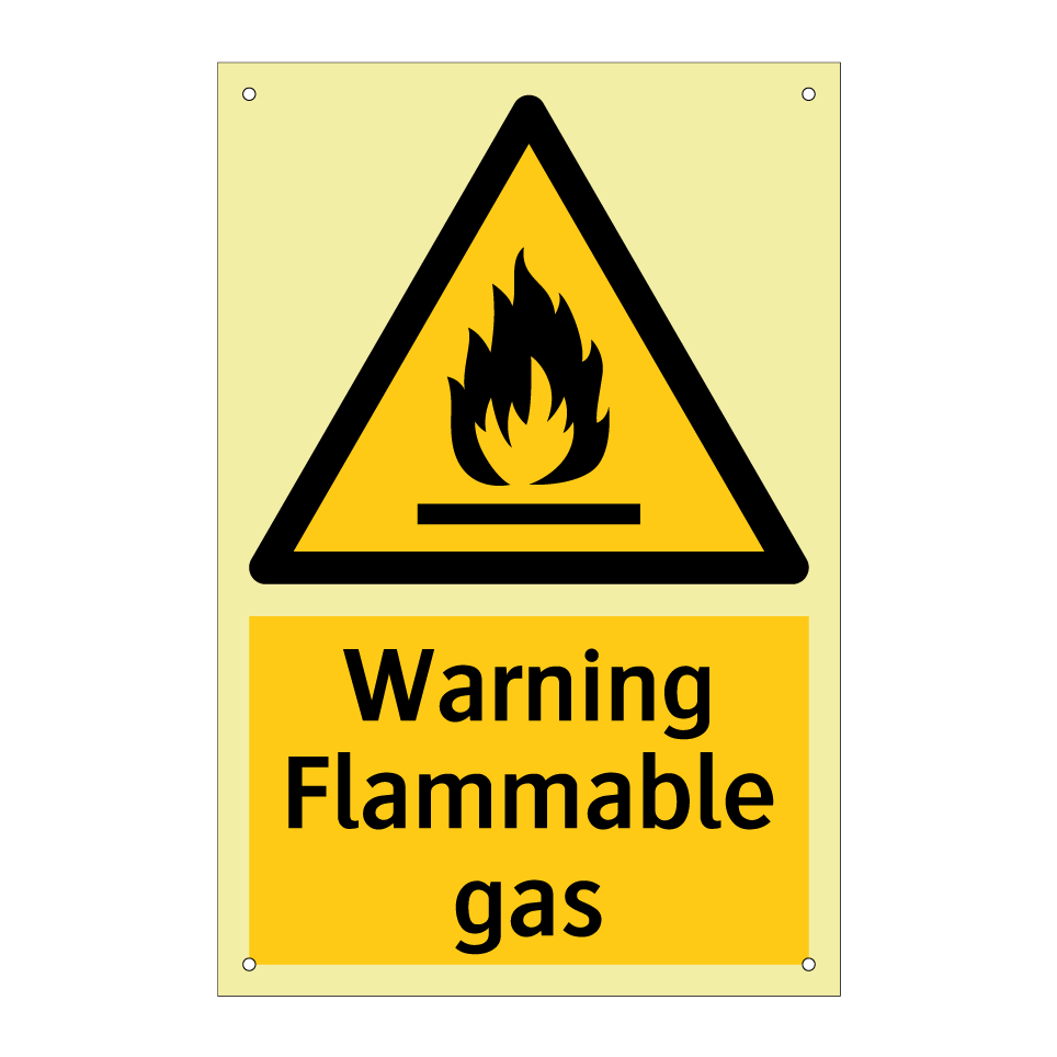 Warning Flammable gas