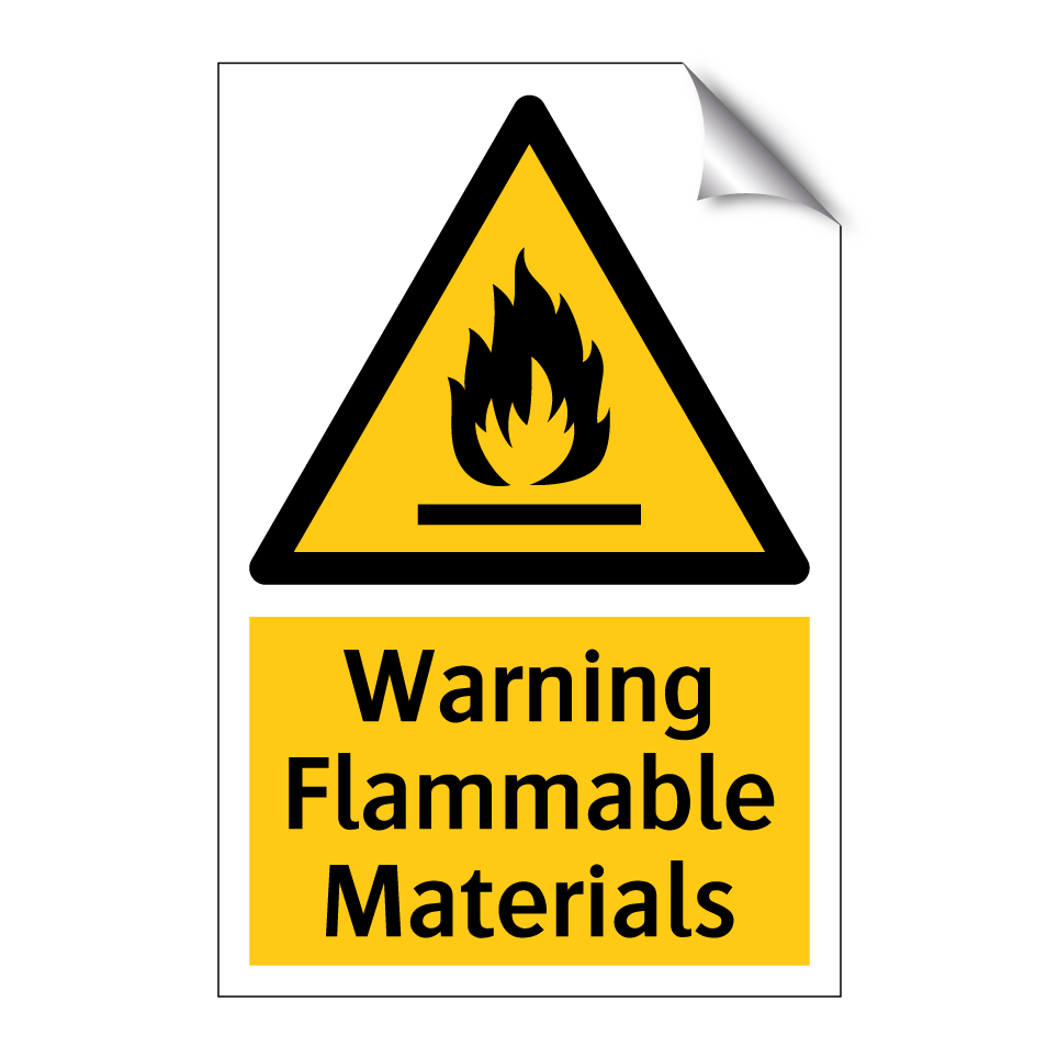 Warning Flammable Materials