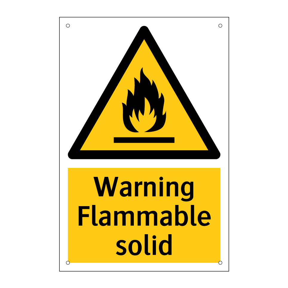 Warning Flammable solid