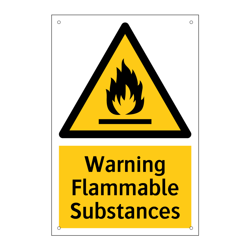 Warning Flammable Substances