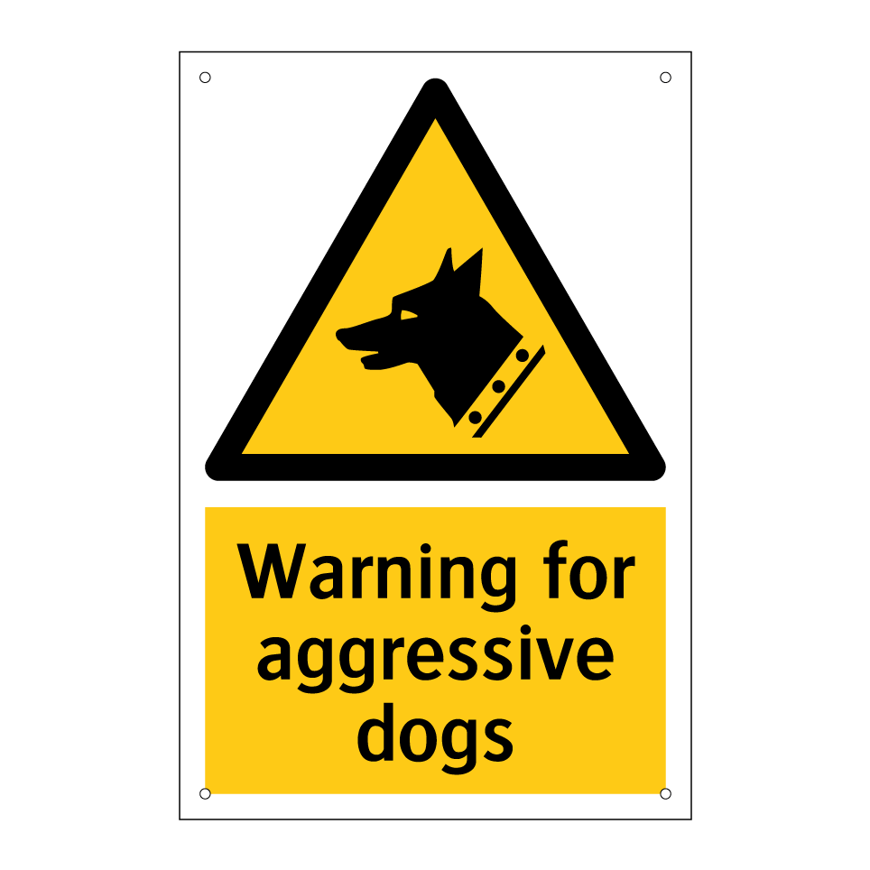 Warning for aggressive dogs