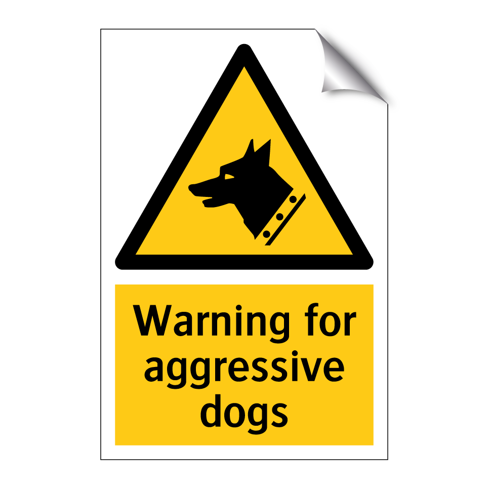 Warning for aggressive dogs