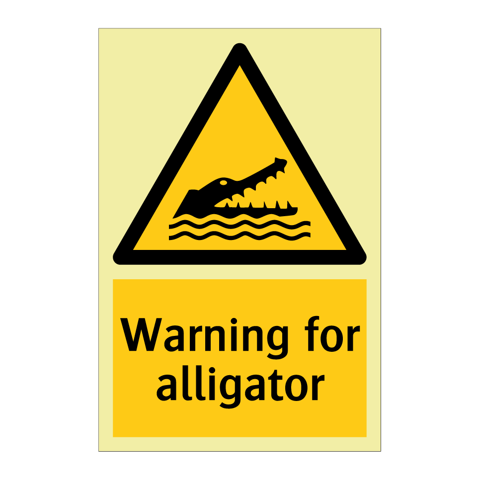 Warning for alligator