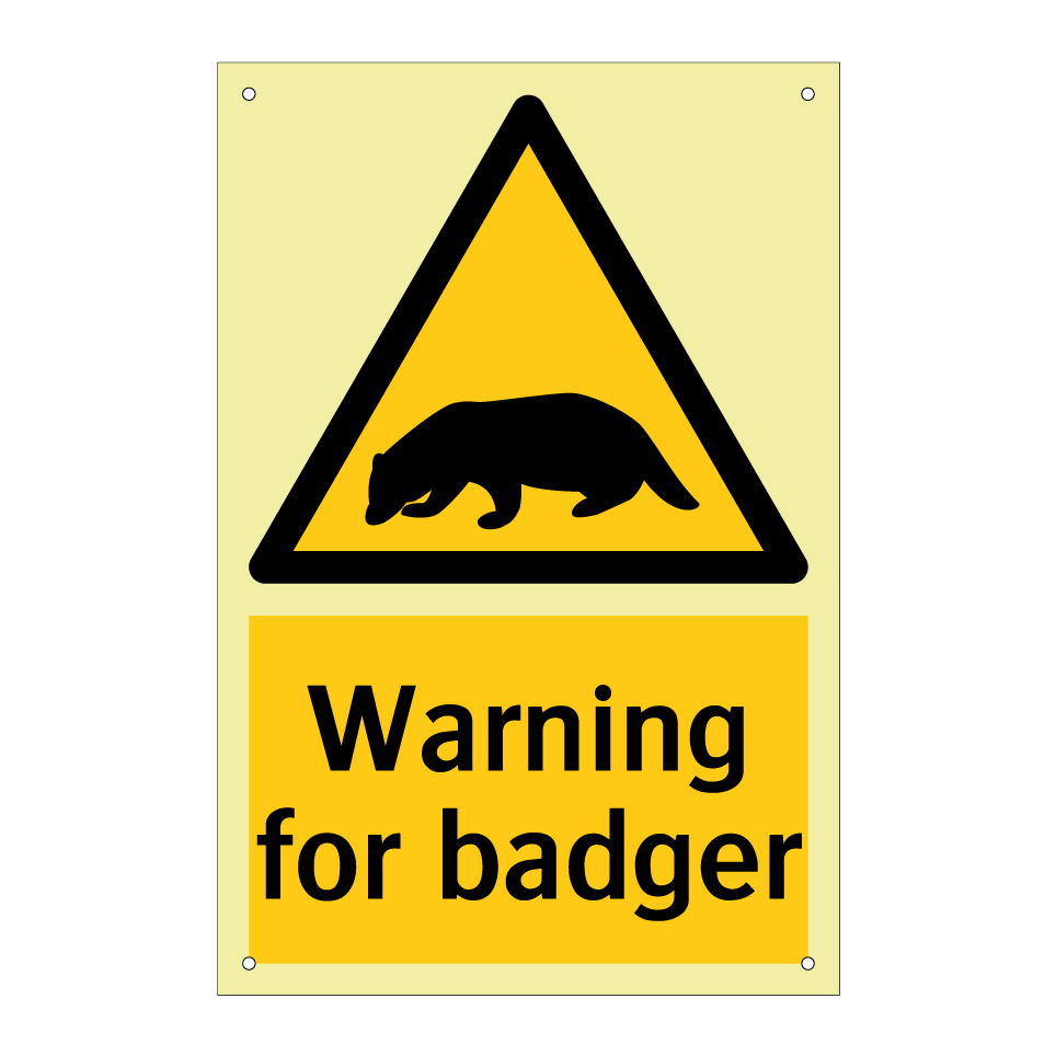 Warning for badger