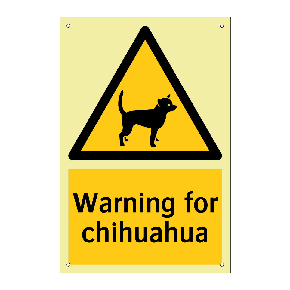 Warning for chihuahua