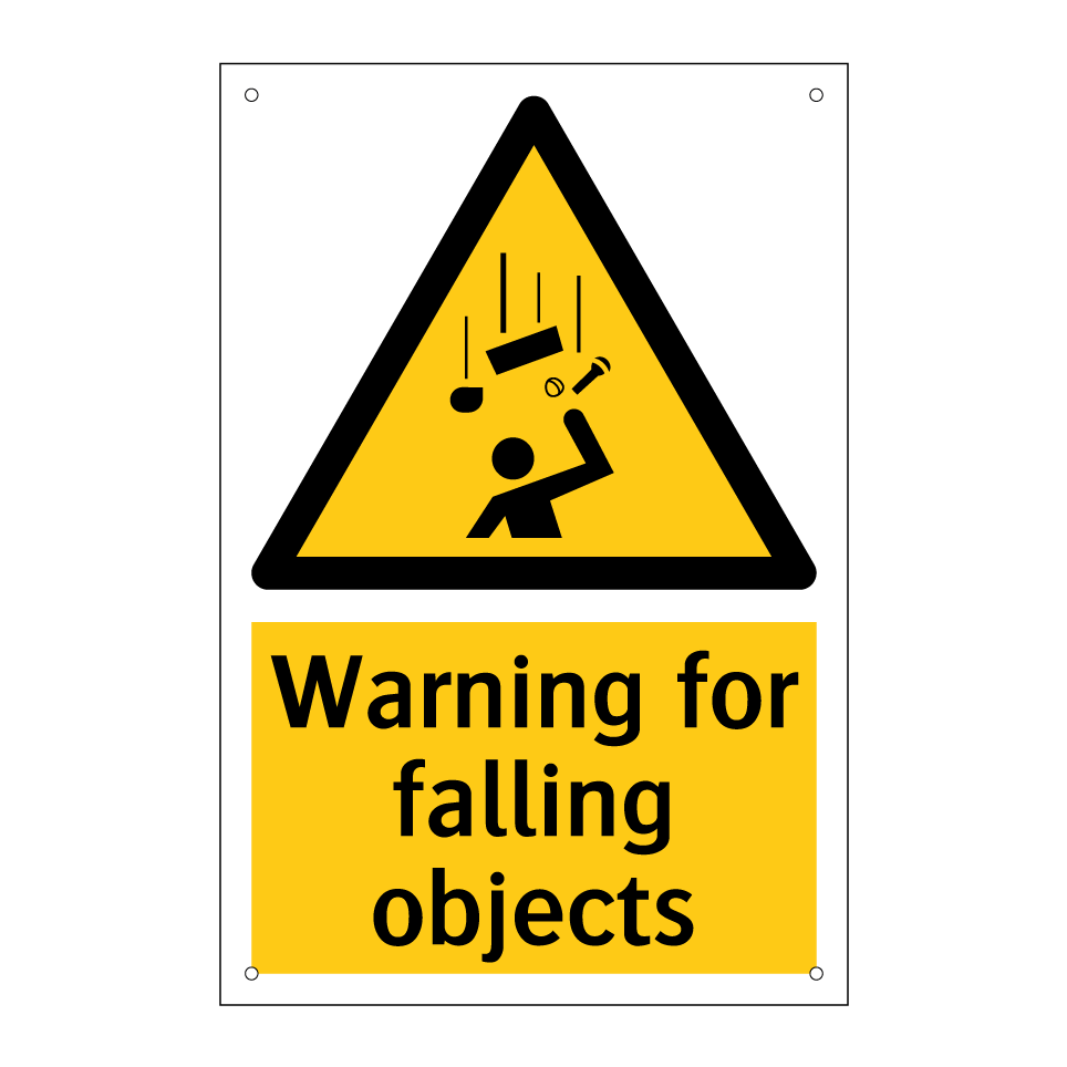 Warning for falling objects