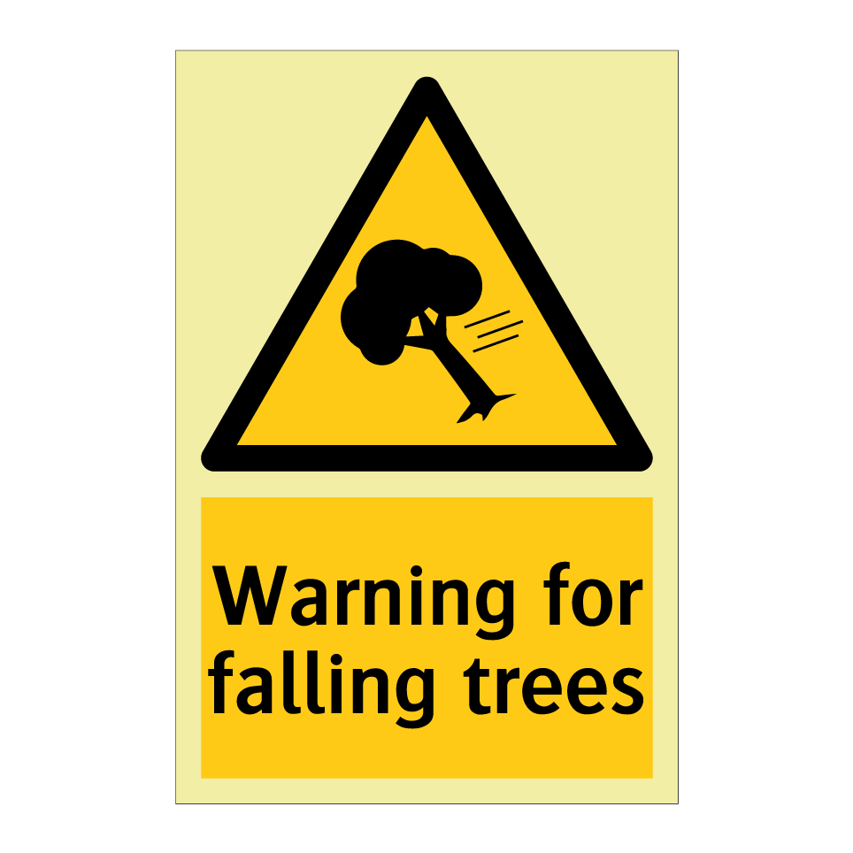 Warning for falling trees