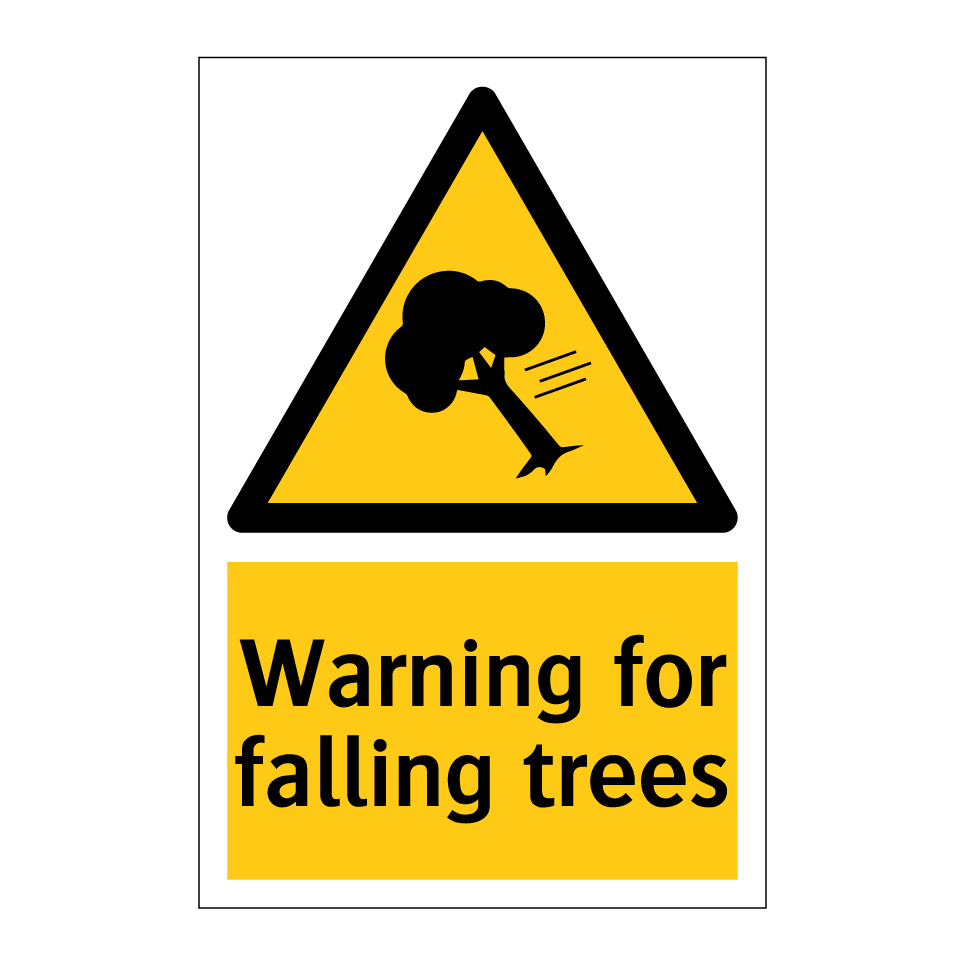 Warning for falling trees