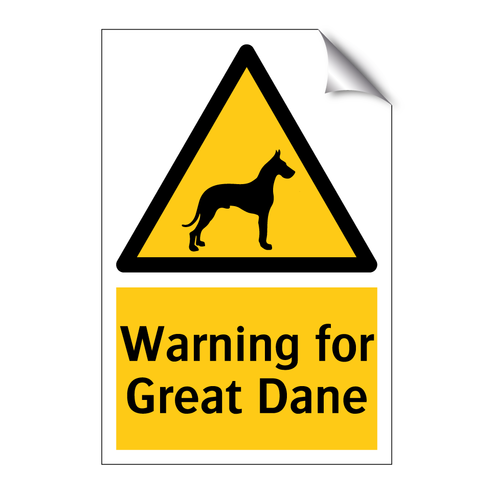 Warning for Great Dane