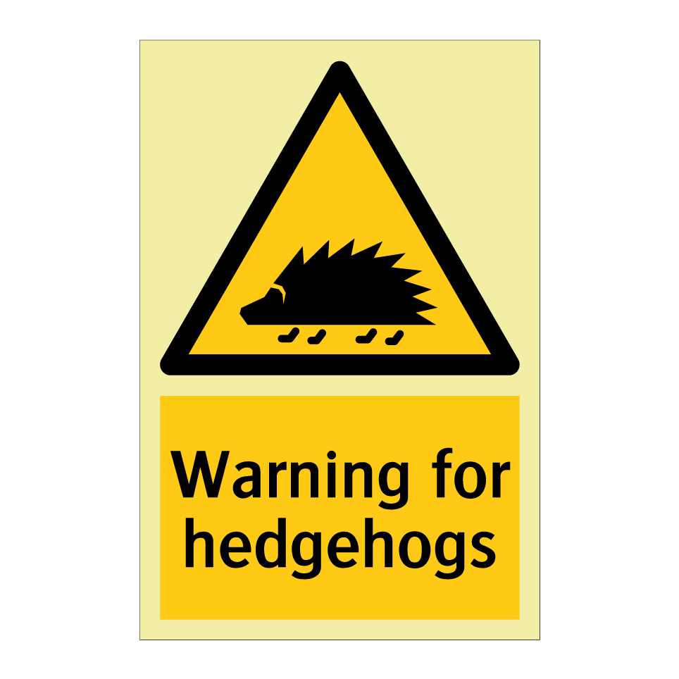 Warning for hedgehogs