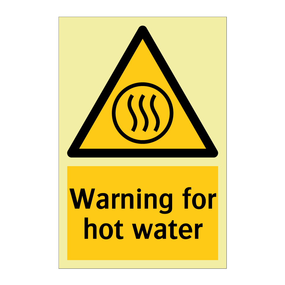 Warning for hot water