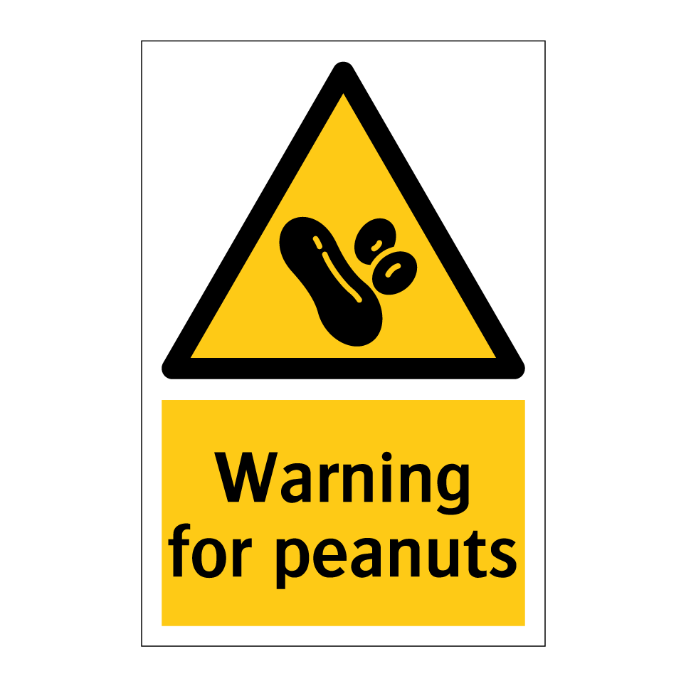 Warning for peanuts