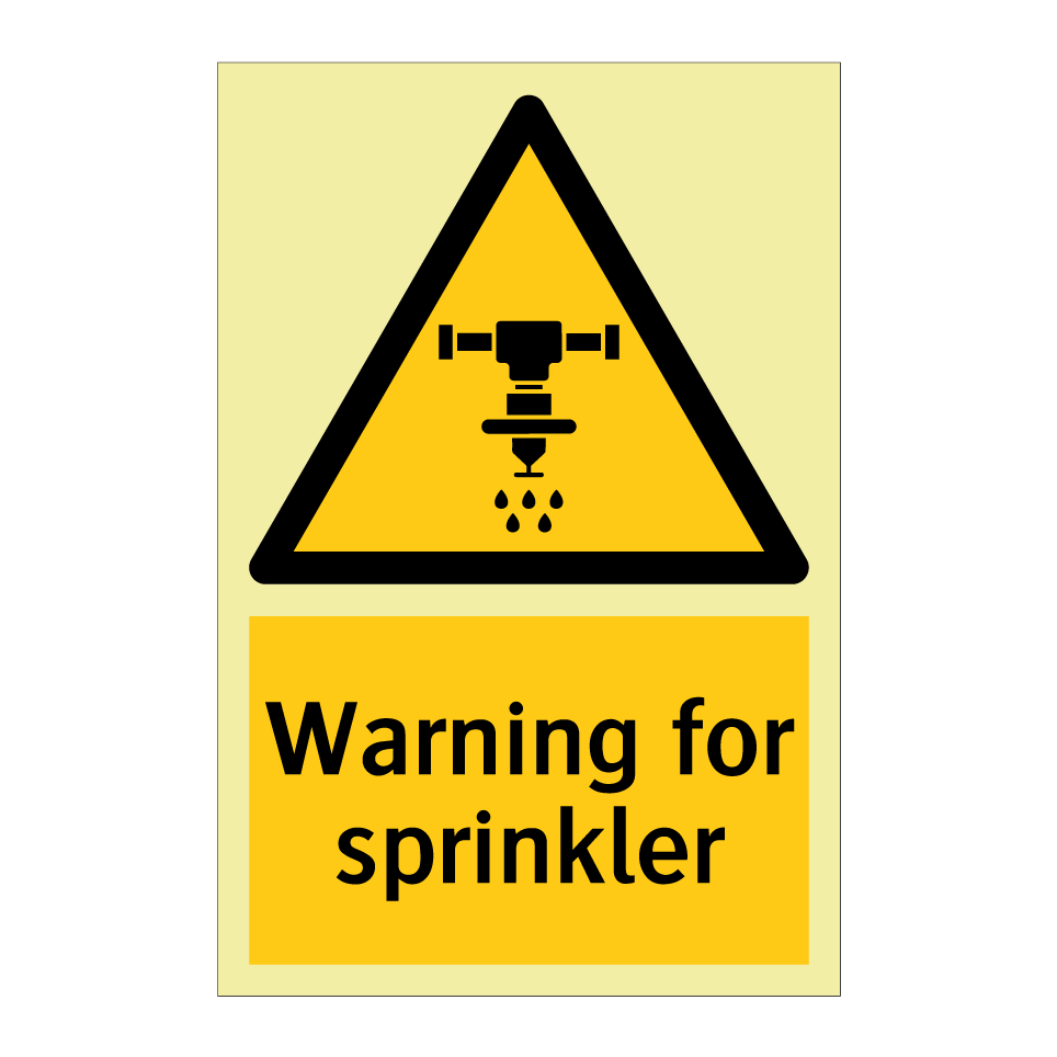 Warning for sprinkler