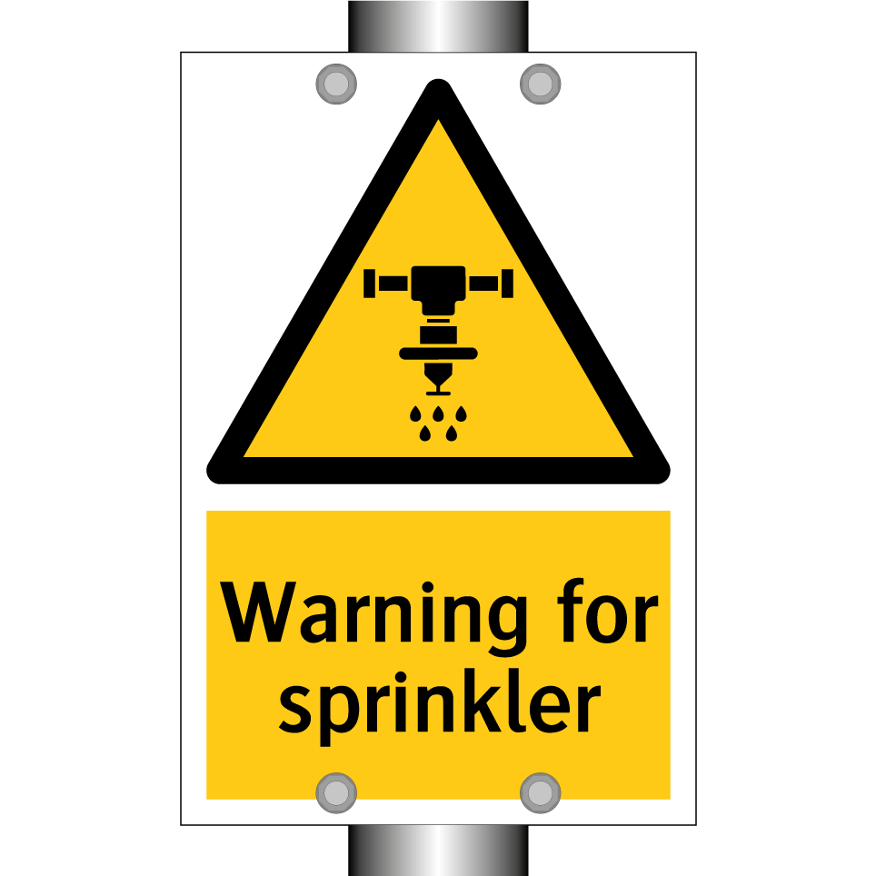 Warning for sprinkler