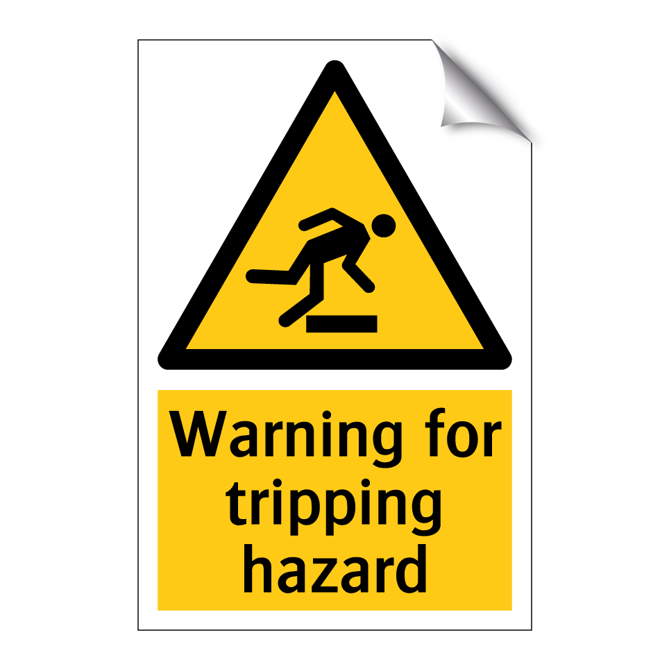 Warning for tripping hazard