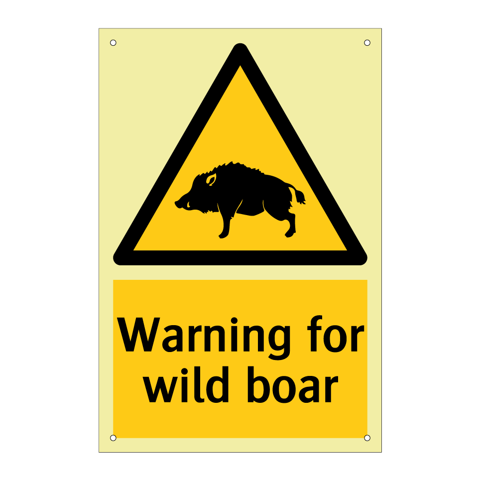 Warning for wild boar