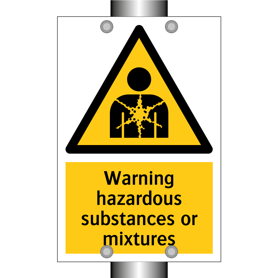 Warning hazardous substances or mixtures