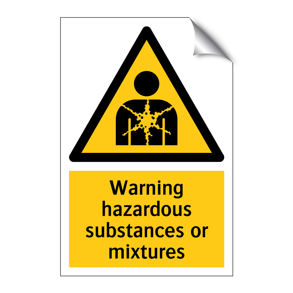 Warning hazardous substances or mixtures