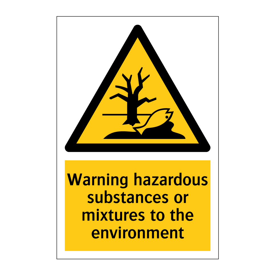 Warning hazardous substances or mixtures to the environment