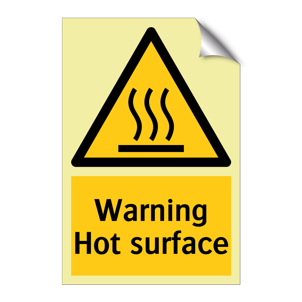 Warning Hot surface