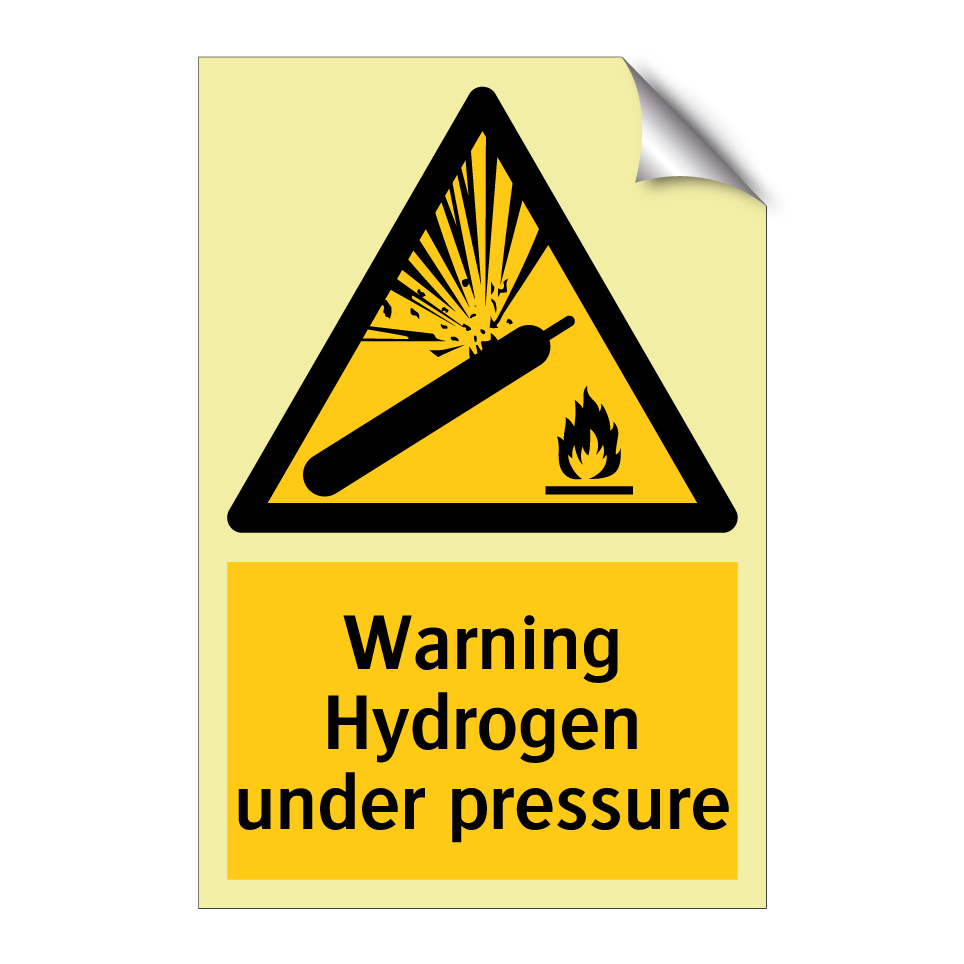 Warning Hydrogen under pressure