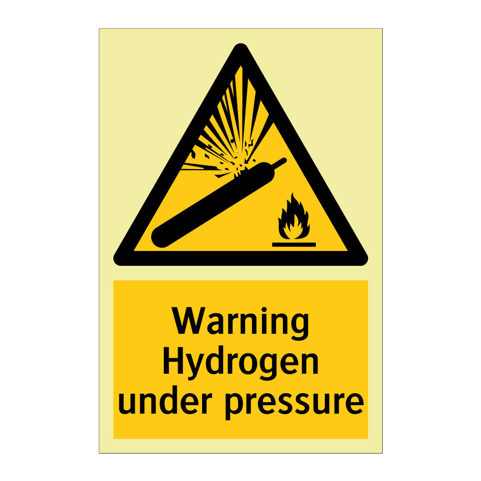 Warning Hydrogen under pressure