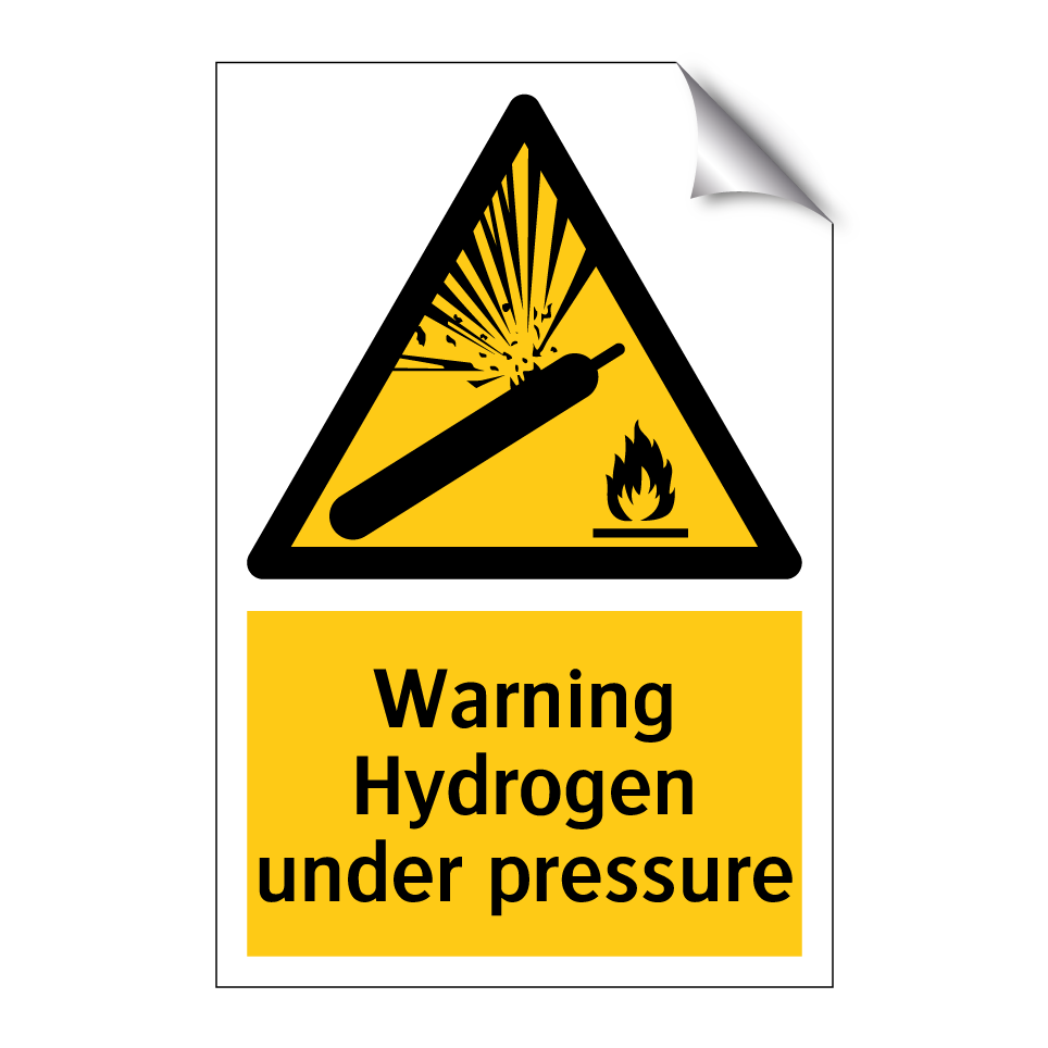 Warning Hydrogen under pressure