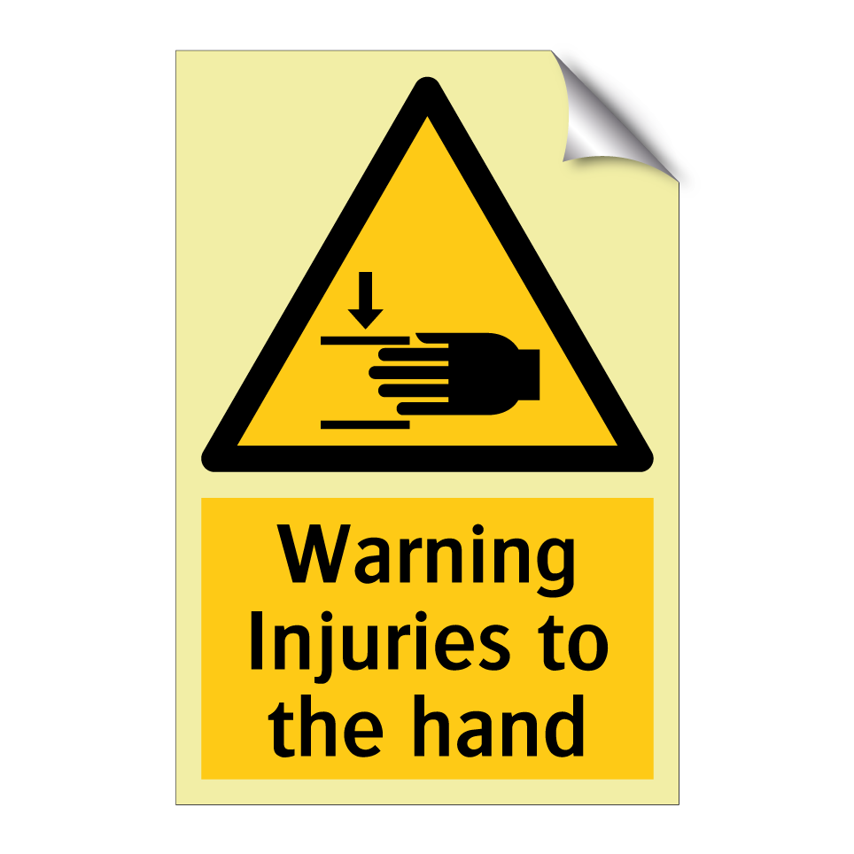 Warning Injuries to the hand