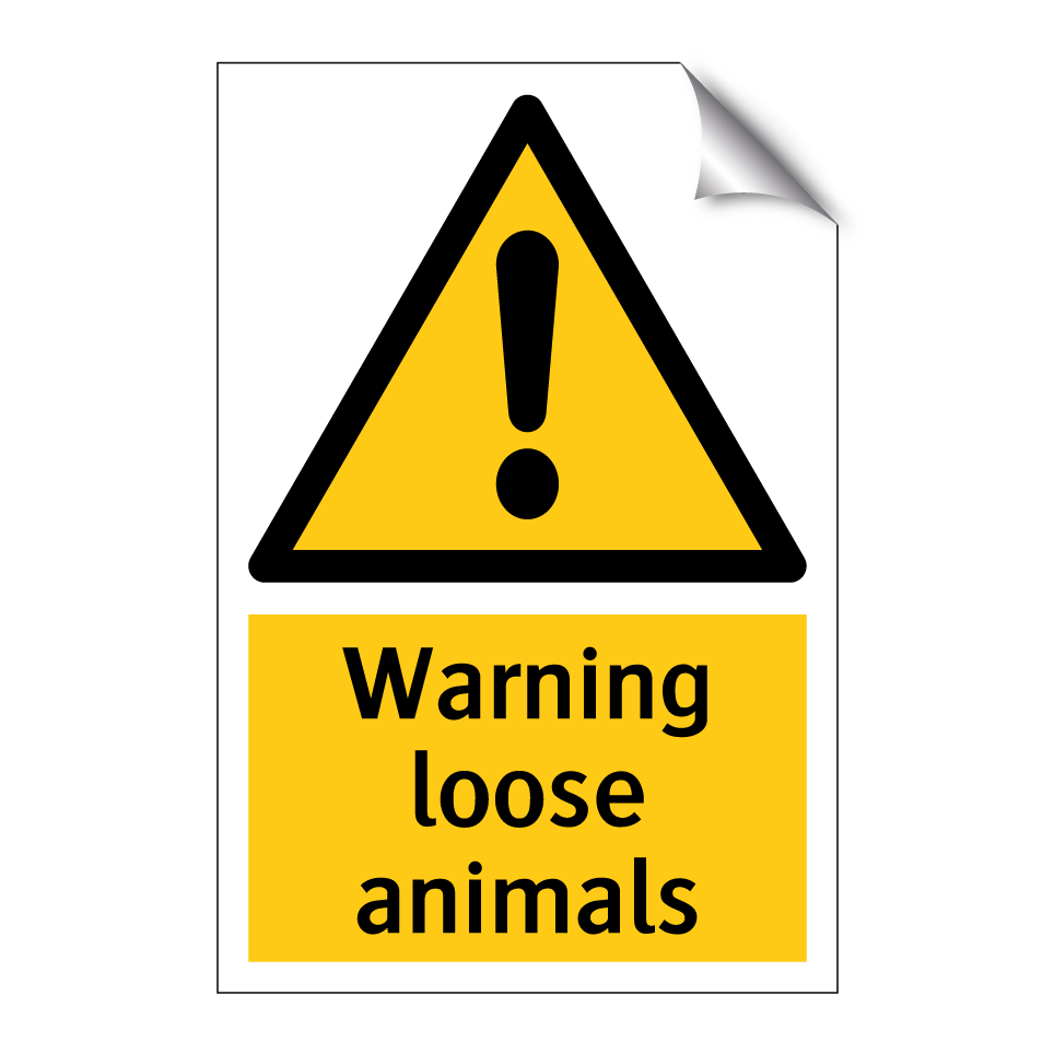 Warning loose animals