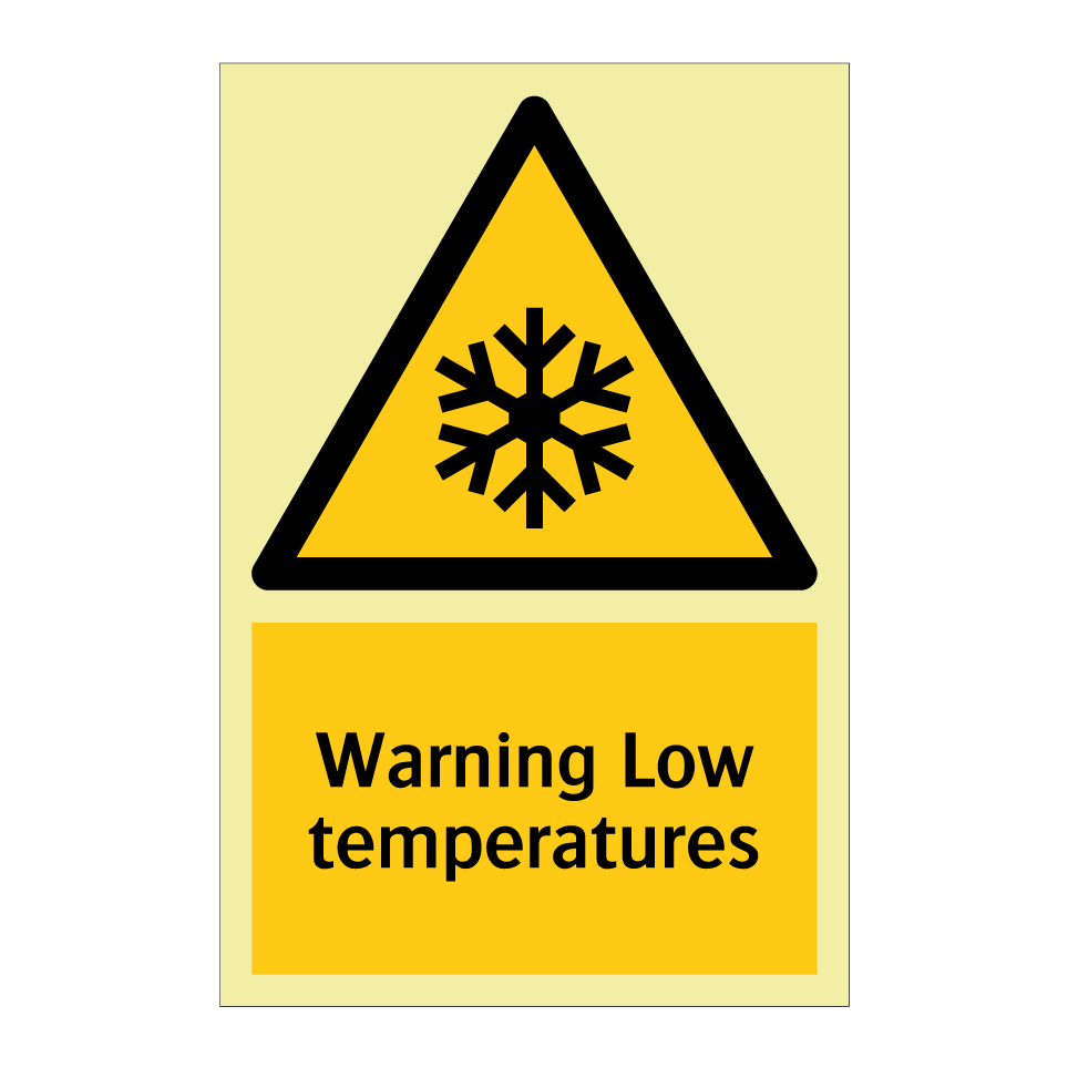 Warning Low temperatures