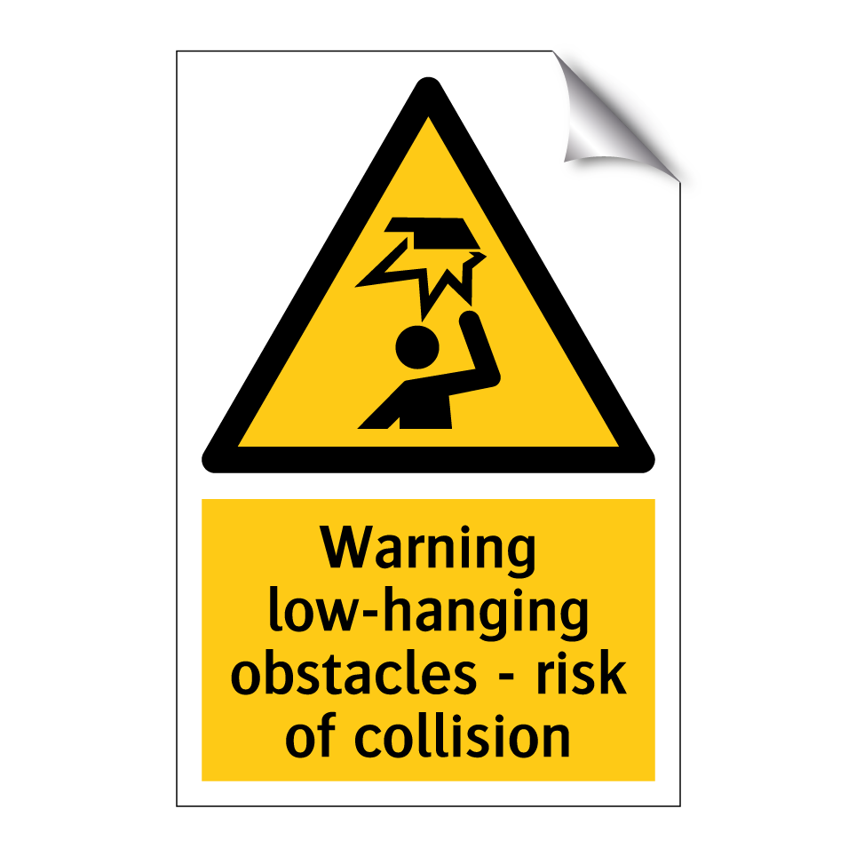 Warning low-hanging obstacles - risk of collision