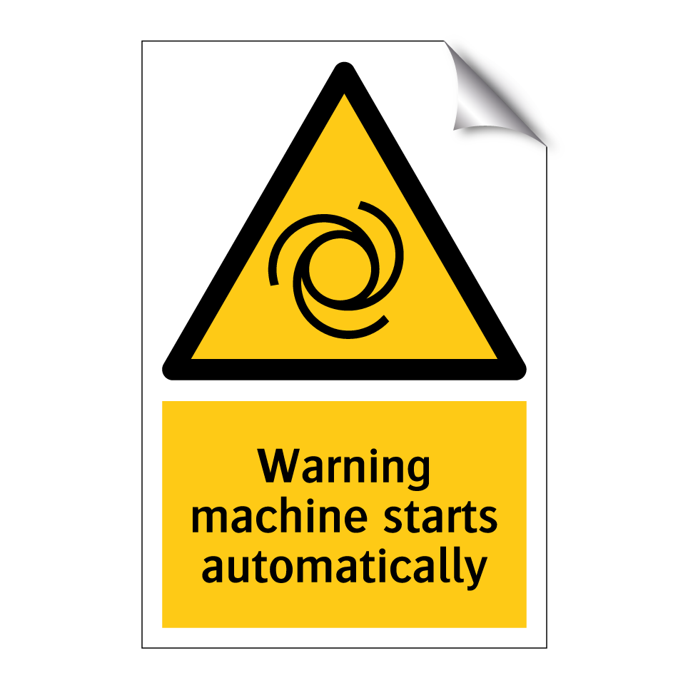 Warning machine starts automatically