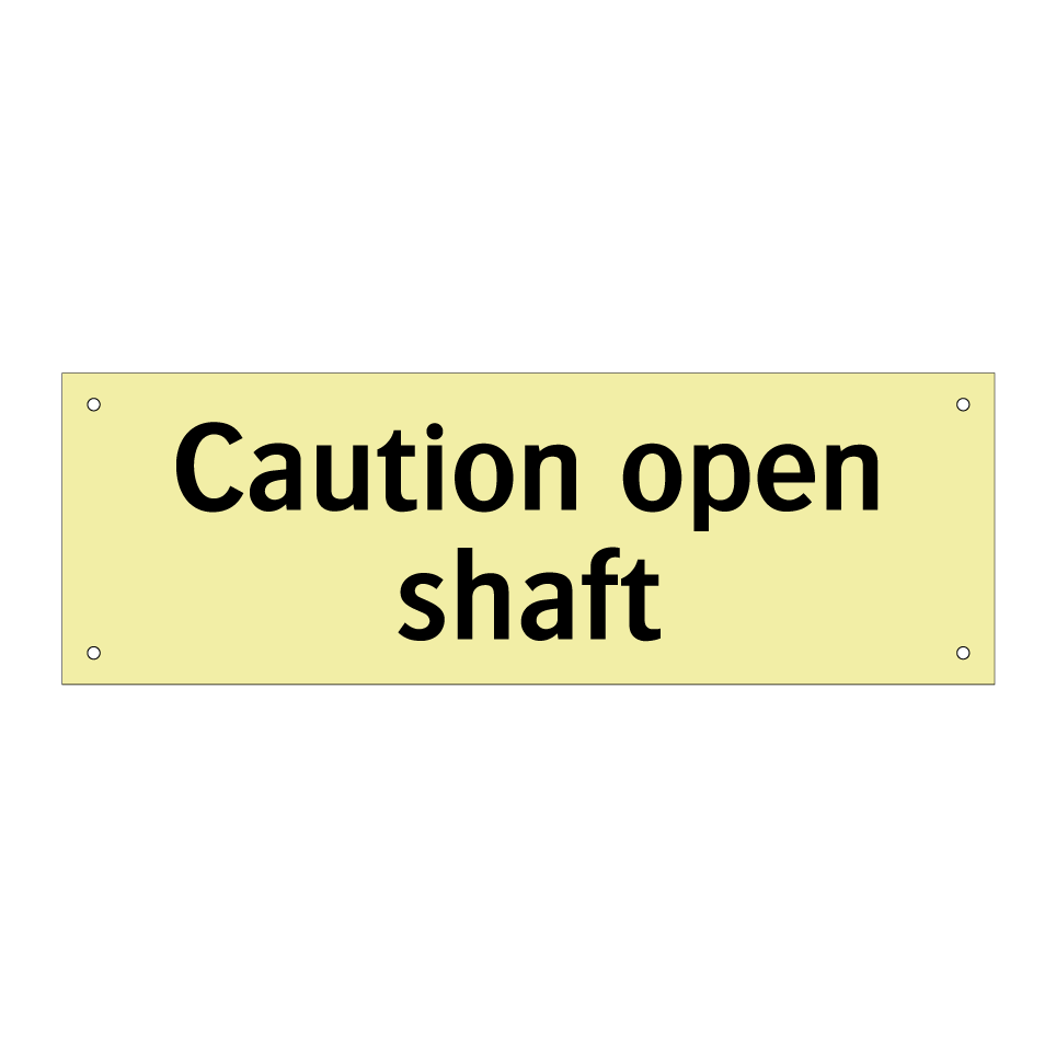 Caution open shaft
