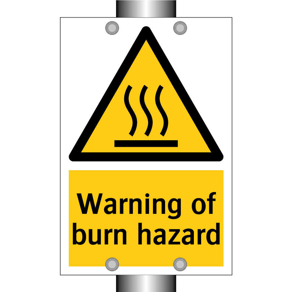 Warning of burn hazard