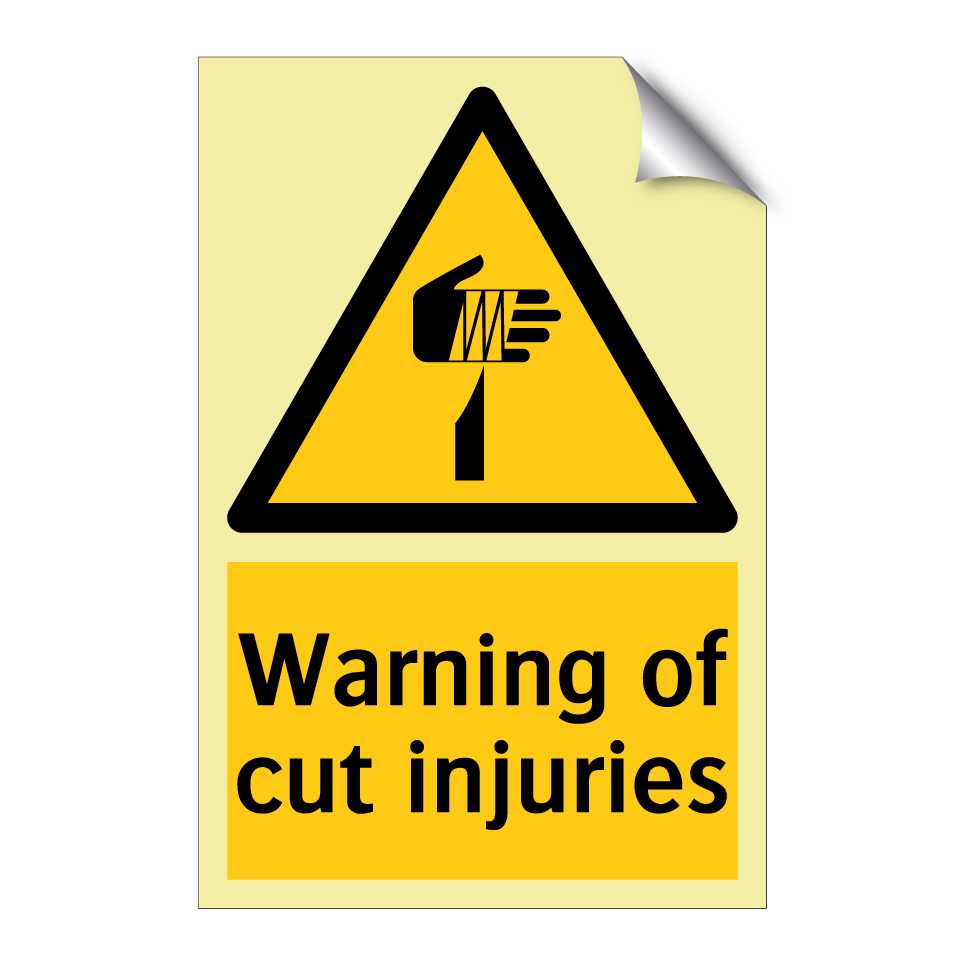 Warning of cut injuries
