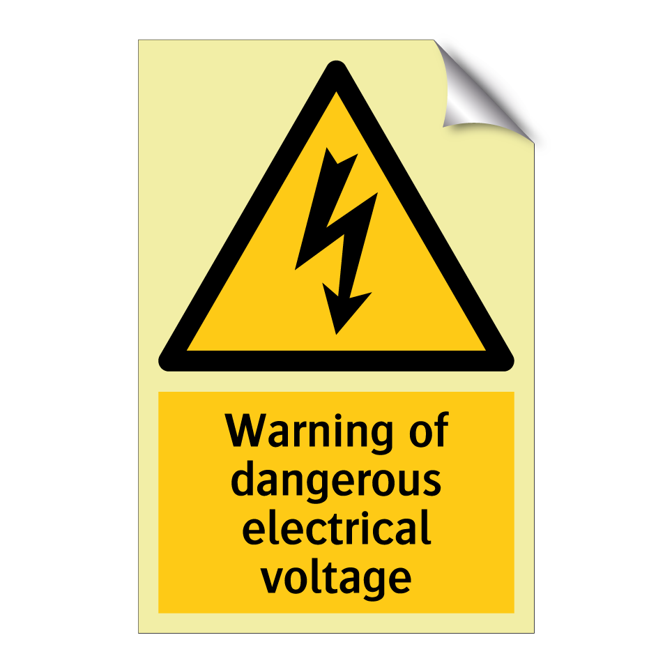 Warning of dangerous electrical voltage