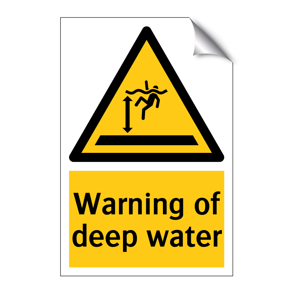 Warning of deep water