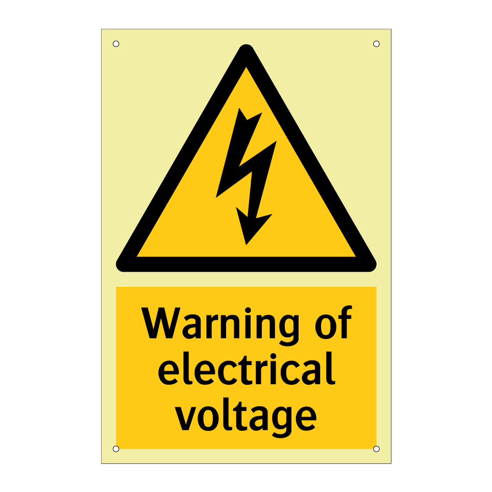 Warning of electrical voltage