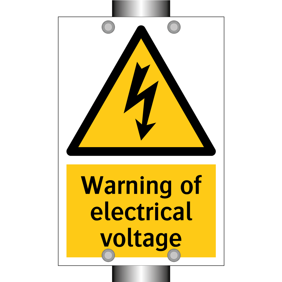 Warning of electrical voltage