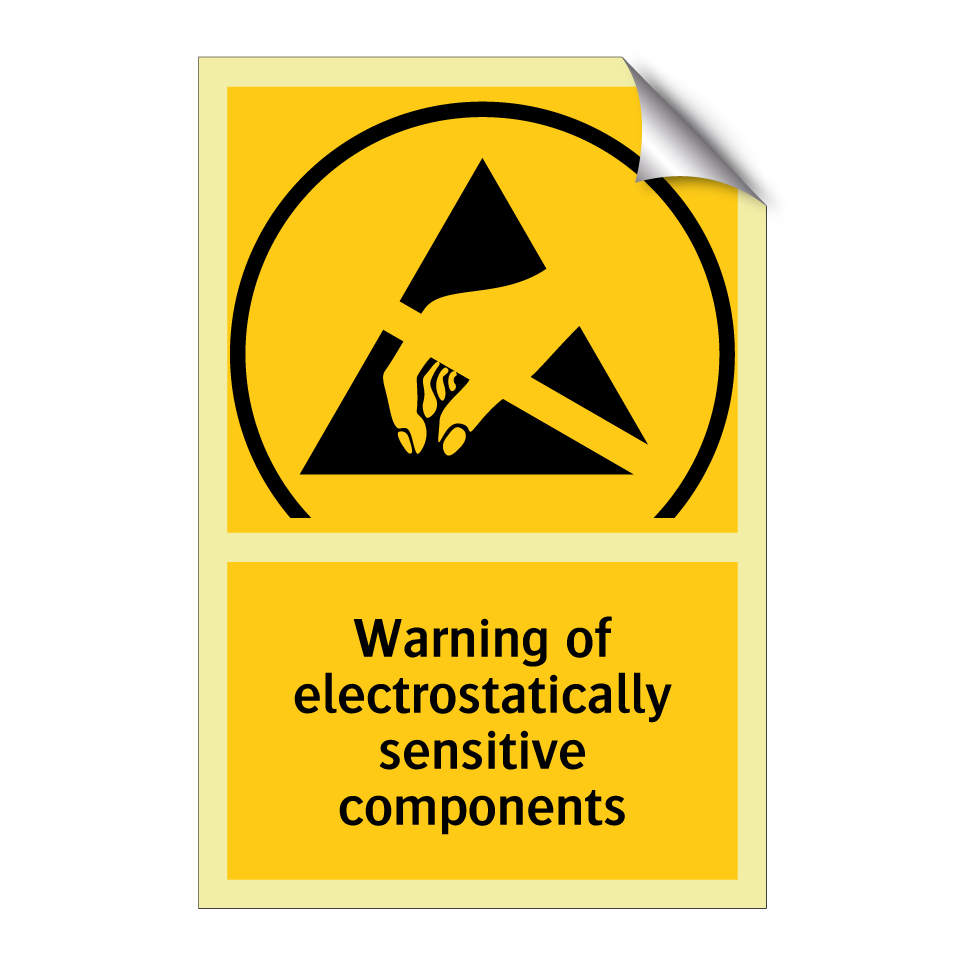 Warning of electrostatically sensitive components