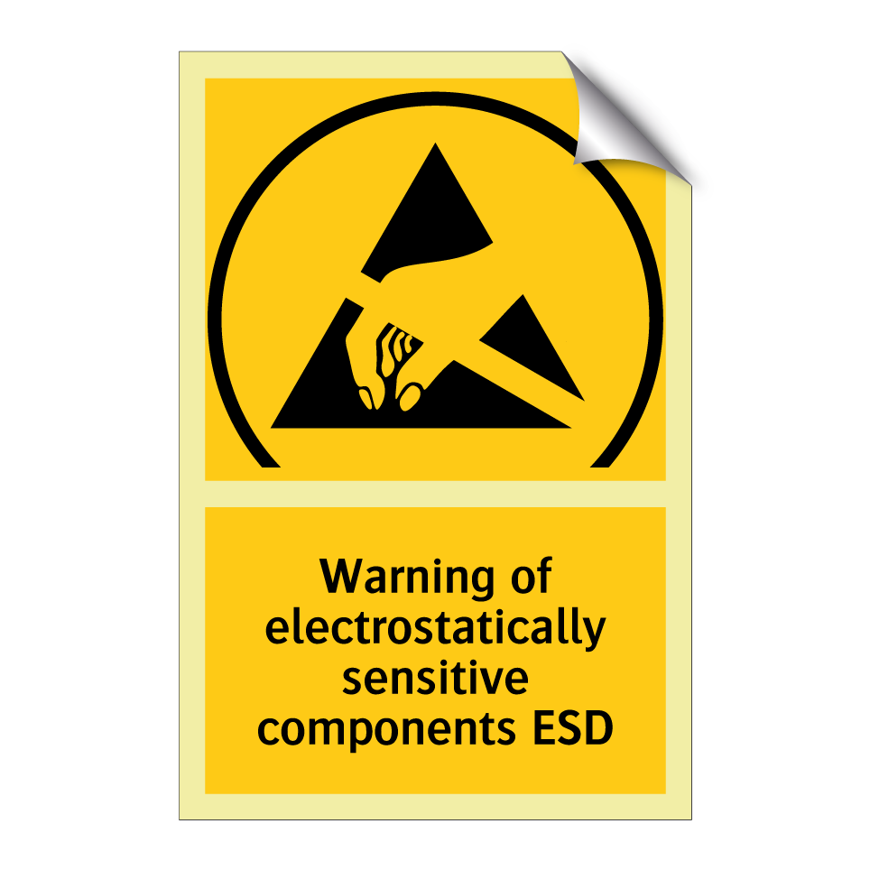 Warning of electrostatically sensitive components ESD